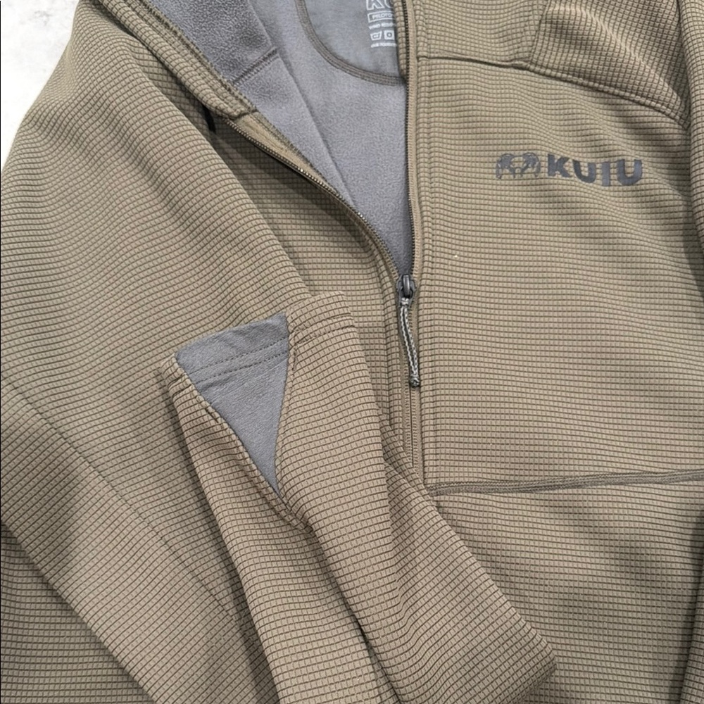 KUIU Peloton 240 Full Zip Wind Resistant Fleece Jacket Men’s Hunting-Olive - Picture 4 of 8